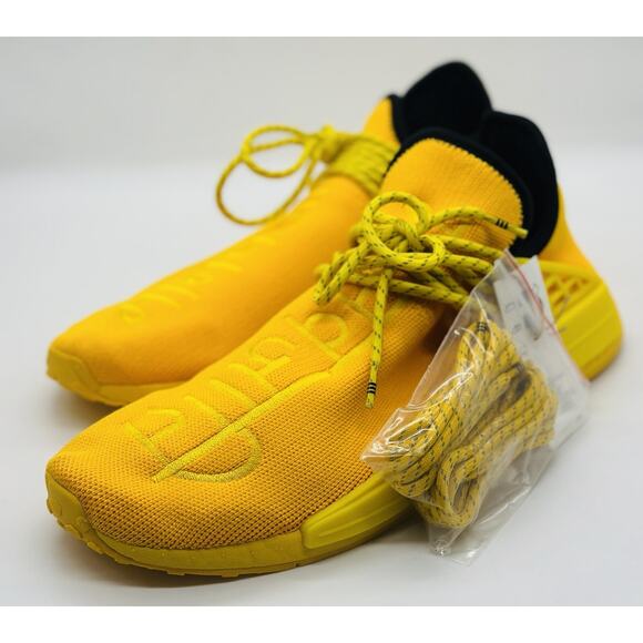 NEW Adidas HU NMD Pharrell Williams Yellow ‘Human Race’ GY0091 Men’s Size 13 - Picture 1 of 7